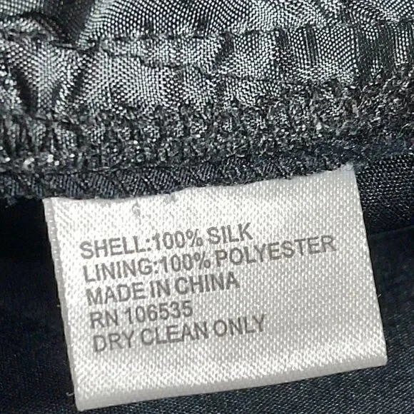 Madison Marcus Dress Womens small silk pleated Black sheath mini Preppy Formal - Picture 10 of 10